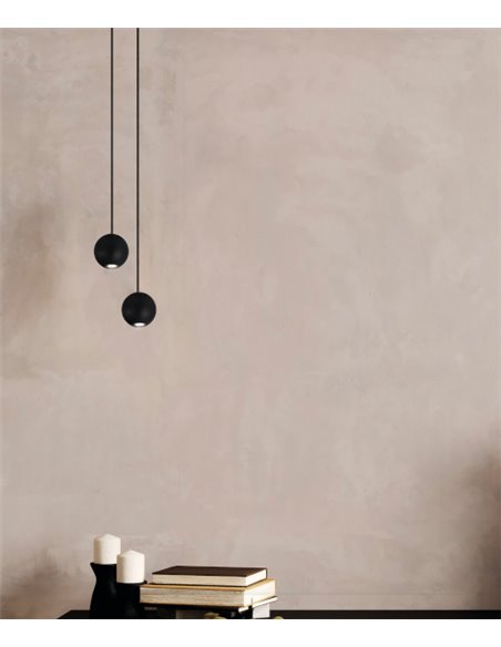 Lámpara colgante Gruissan – Mantra – Diseño minimalista en blanco o negro