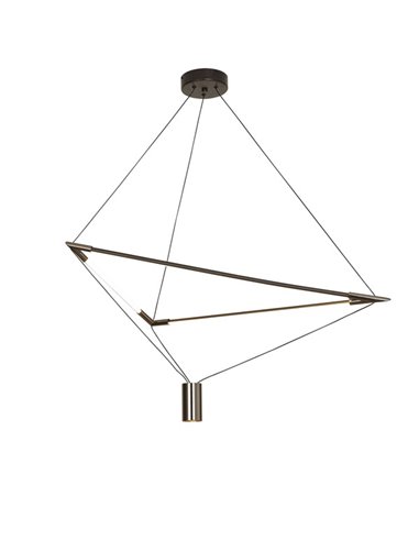 Lámpara de suspensión Electra – Mantra – Colgante minimalista negro LED