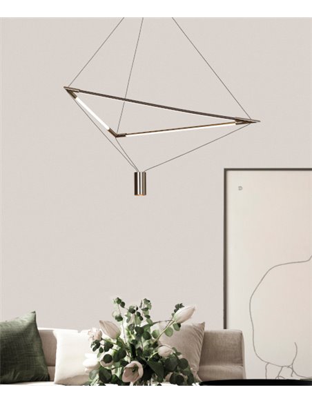 Lámpara de suspensión Electra – Mantra – Colgante minimalista negro LED