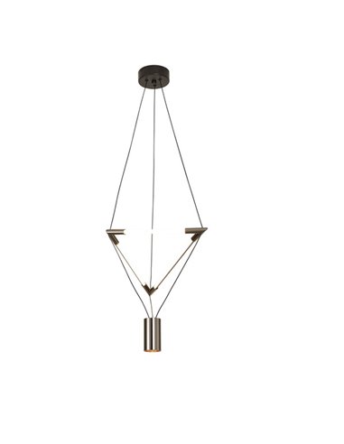Lámpara colgante LED Electra – Mantra – Diseño geométrico minimalista, acabado negro