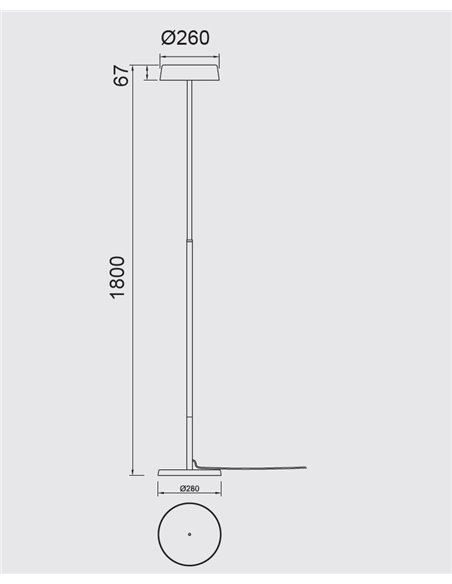 Lámpara de pie Noa II – Mantra – Diseño nórdico disponible en 3 colores