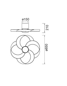 Ventilador Rose - Mantra - Ventilador decorativo silencioso y con luz LED