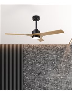 Ventilador con luz Thai – Mantra – 8 velocidades, LED regulable (2700-5000K), 3 colores