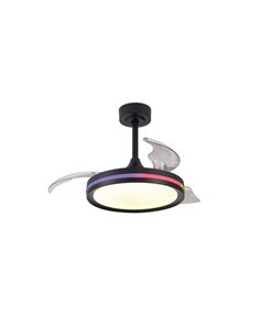Ventilador plafón North – Mantra – Aspas desplegables, luz RGB, disponible en blanco o negro 2