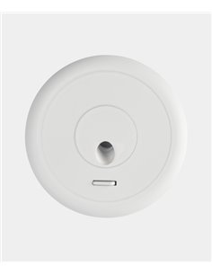 Aplique de pared Radar – LedsC4 – Lámpara minimalista en blanco o negro, LED 3000K, Regulable corte de fase