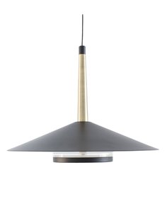 Lámpara Colgante Orion 1 luz - Mantra - Lámpara de techo elegante y minimalista, color negro o cuero y dorado 2