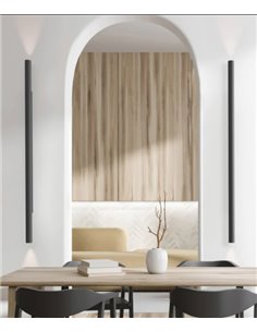 Lámpara de pared Rodi – Robin – Diseño minimalista negro, Altura: 146 cm