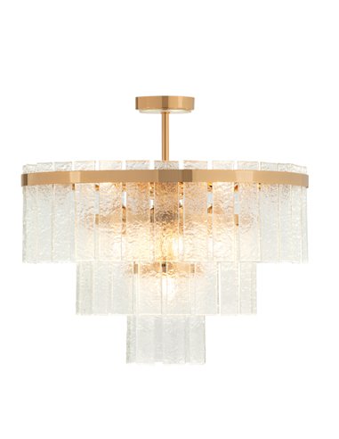 Lámpara de techo C-330.5-P - Copenlamp - Pantalla de vidrio texturizado, acabado oro