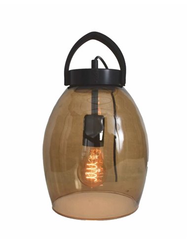 Lámpara de mesa Lantern – Fokobu – Lámpara vintage de cristal transparente o fumé
