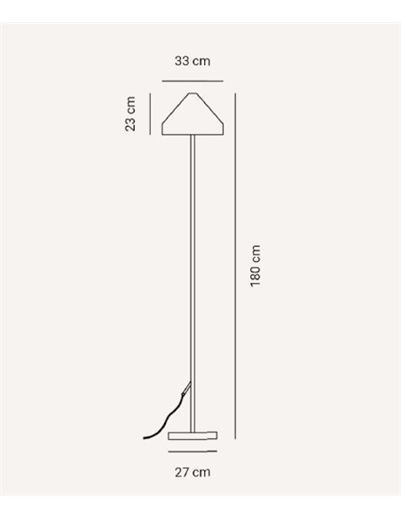 Lámpara de pie Lester – Fokobu – Lámpara minimalista con tulipa cónica