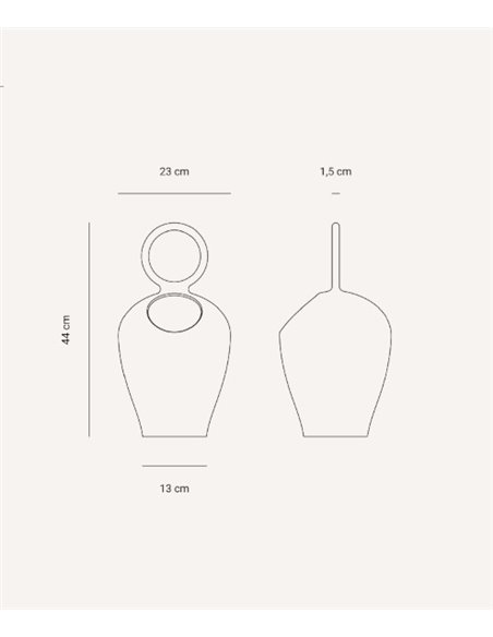 Lámpara de mesa Clay – Fokobu – Lámpara de cerámica cocida a 900º, 2 colores