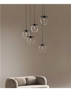 Lámpara colgante lineal Saturno – Fokobu – Lámpara decorativa tipo bola, 5 luces