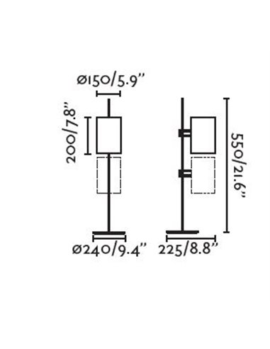 Lámpara de mesa Guadalupe – Faro - Pantalla orientable, disponible en beige o verde Lámpara de mesa Guadalupe – Faro - Pantalla orientable, disponible en beige o verde