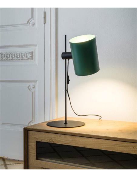 Lámpara de mesa Guadalupe – Faro - Pantalla orientable, disponible en beige o verde