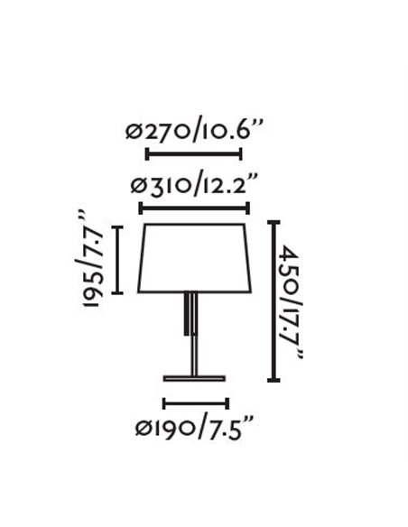 Lámpara de mesa Volta - Faro - Lámpara elegante en blanco o negro