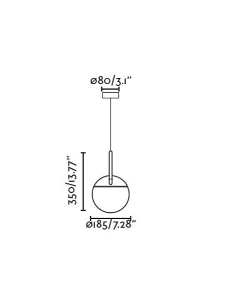 Lámpara colgante Mine Glass - Faro – Lámpara tipo bola decorativa