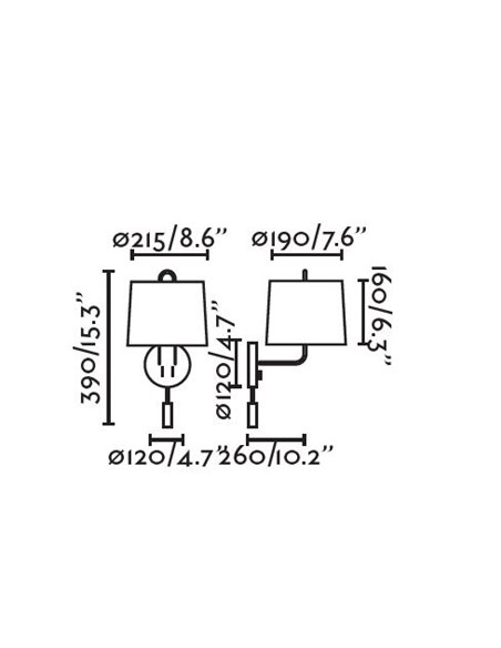 Aplique de pared Montreal – Faro – Lámpara con lector, disponible en varios colores