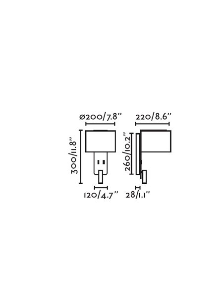 Aplique de pared Fold – Faro – Diseño moderno con lector LED