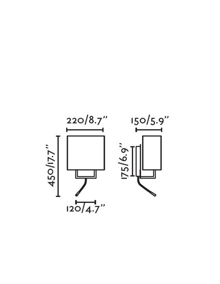 Aplique de pared Vesper – Faro – Lámpara con lector LED, pantalla de tela beige