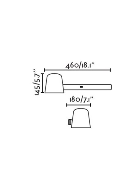 Aplique de pared Tila – Faro – Lámpara con cabezal orientable, diseño moderno