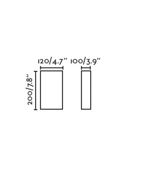 Aplique de pared Otton RTC vertical – Faro – Lámpara de lino