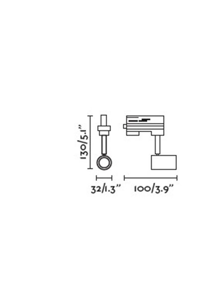 Proyector de carril Plot – Faro – Disponible en 2 colores, luz orientable