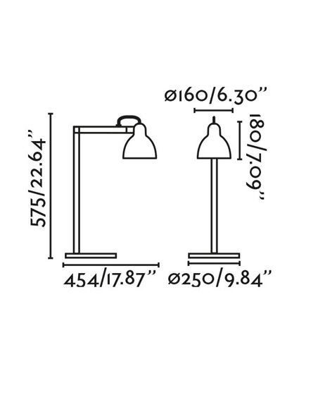 Lámpara de mesa Venice - Faro – Lámpara de escritorio con pantalla orientable