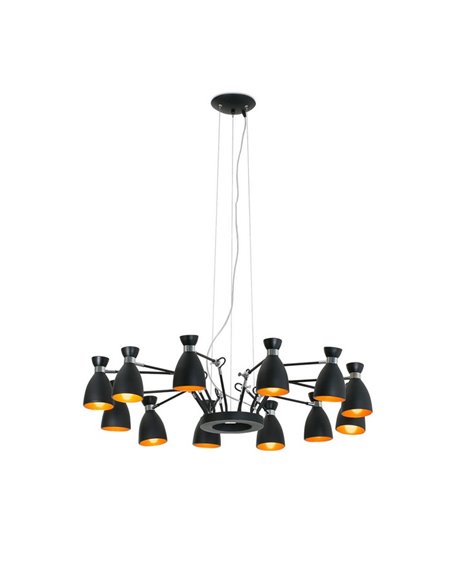 Lámpara colgante Retro – Faro – Lámpara vintage de 12 luces, disponible en 3 colores