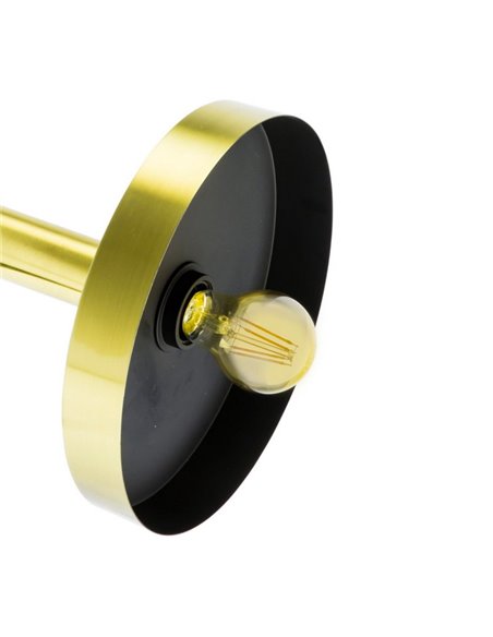 Lámpara colgante y de pie Whizz - Faro - Diseño industrial en negro y dorado