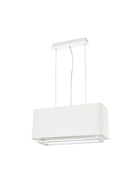 Lámpara de suspensión Vesper - Faro – Lámpara colgante rectangular, pantalla de tela