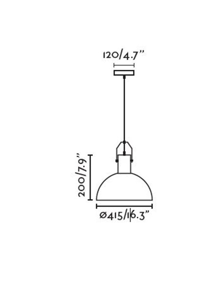 Lámpara colgante Margot - Faro - Diseño industrial en 2 colores