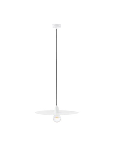 Lámpara colgante Plat - Faro - Lámpara decorativa de acero en blanco o negro