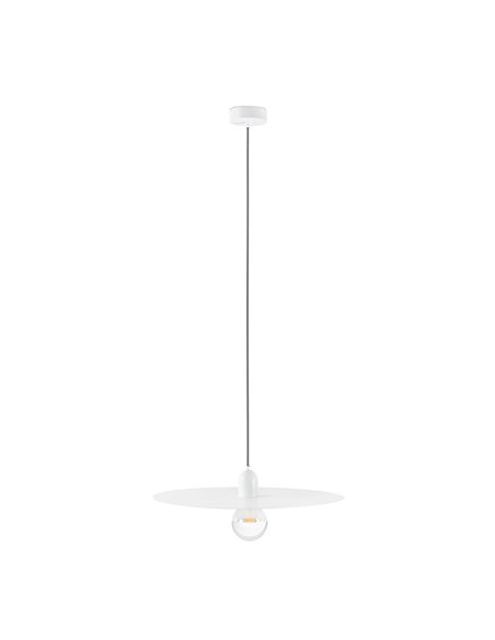 Lámpara colgante Plat - Faro - Lámpara decorativa de acero en blanco o negro