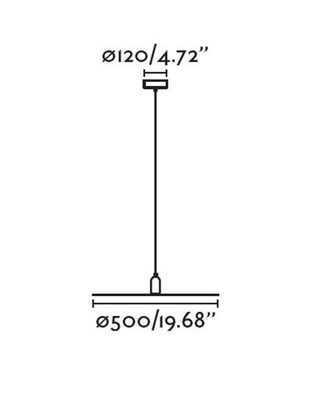 Lámpara colgante Plat - Faro - Lámpara decorativa de acero en blanco o negro