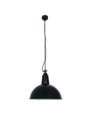 Lámpara colgante Lou - Faro – Lámpara industrial tipo campana, disponible en negro o verde