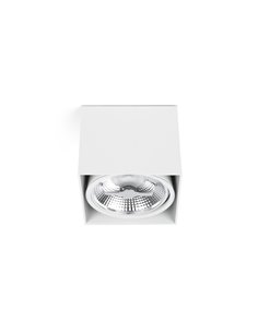 Foco de techo Tecto AR111 - Faro – Lámpara cuadrada en blanco o negro 2