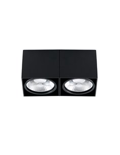 Foco de techo Tecto AR111 - Faro - Lámpara con 2 luces en blanco o negro 2