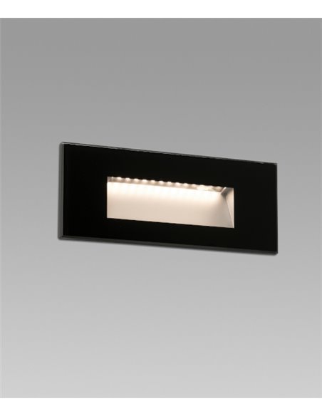 Empotrable de pared de exterior Dart RCT – Faro – Diseño horizontal en blanco o negro