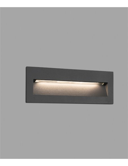 Empotrable de pared de exterior Nat – Faro – Diseño moderno horizontal, lámpara LED