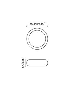 Plafón de techo de exterior Anga – Faro – Diseño redondo de cemento en 2 tamaños y colores