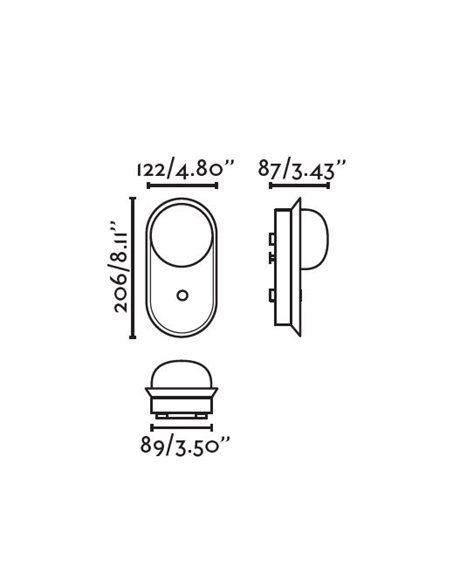 Lámpara de pared y de mesa Maya – Faro – Lámpara moderna LED tipo bola