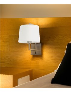 Aplique de pared Frame – Faro – Iluminación ambiental, pantalla de tela