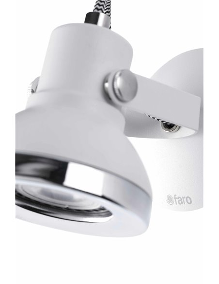 Aplique de pared Ring – Faro – Lámpara orientable en blanco o negro