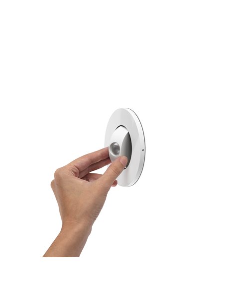 Lámpara empotrable de pared Click – Faro – Luz orientable, diseño discreto en blanco o negro