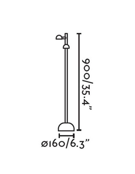 Farola de exterior portátil Brot – Faro – Diseño moderno negro en 2 tamaños