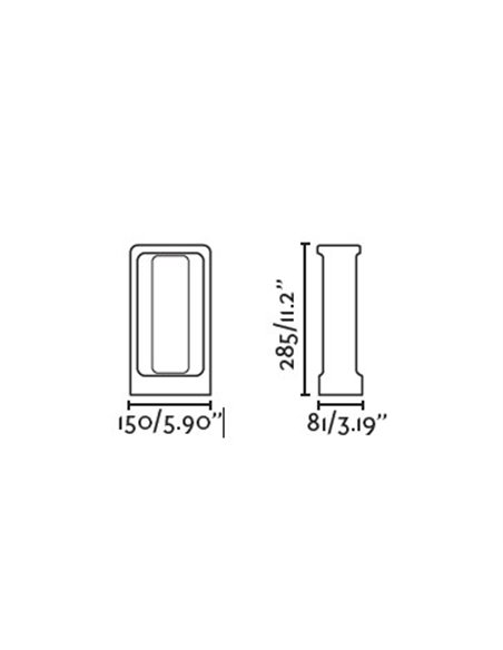 Sobremuro de exterior Totem – Faro – Lámpara de cemento LED