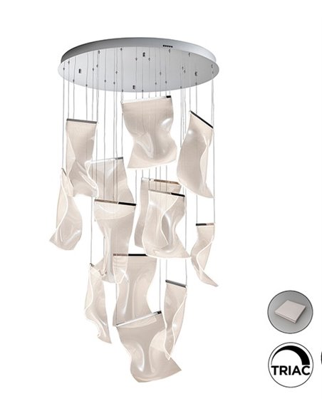 Lámpara colgante Velos II – Schuller – Pantallas de metacrilato microimpreso