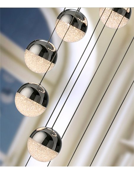 Lámpara colgante Sphere – Schuller – Lámpara de diseño, 14 luces LED regulable