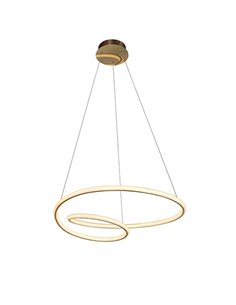 Lámpara colgante LED Tube – Schuller – Lámpara minimalista, acabado oro 2