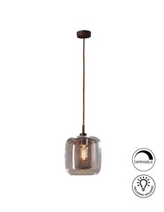 Lámpara colgante Fox – Schuller – Doble tulipa de cristal y malla 2